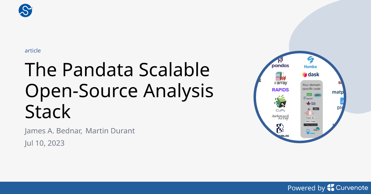 The Pandata Scalable Open-Source Analysis Stack - SciPy Proceedings